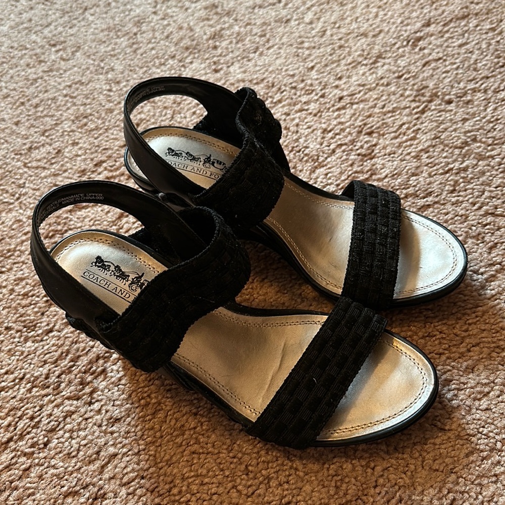 Coach And Four Black Sandals